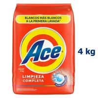 Detergente en Polvo Ace Limpieza Completa Bolsa 4 Kilos