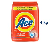 Detergente en Polvo Ace Limpieza Completa Bolsa 4 Kilos