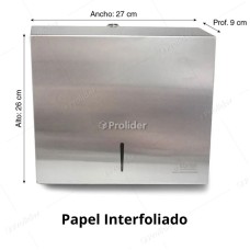 Dispensador Papel Interfoliado Ebriel Acero Inoxidable
