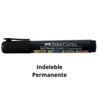 Plumon Indeleble Permanente Jumbo 23 Negro Faber Castell