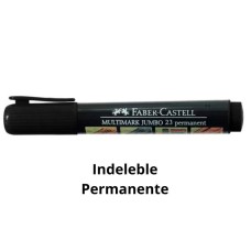 Plumon Indeleble Permanente Jumbo 23 Negro Faber Castell