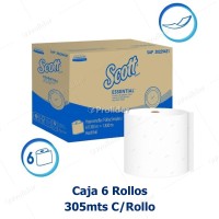 Papel Toalla Jumbo Scott Airflex Blanco 305 Metros Caja x 6 Rollos 30229431