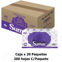 Caja Papel Interfoliado Sumac Blanco x 20 Paquete de 200 unidades