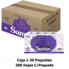 Caja Papel Interfoliado Sumac Blanco x 20 Paquete de 200 unidades