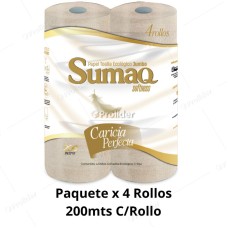 Papel Toalla Jumbo Sumac Ecologico Gofrado 200 Metros Paquete x 4 Rollos