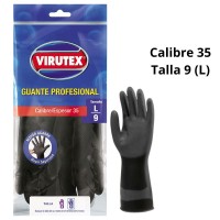 Guantes Profesionales Negro Virutex Calibre 35 Talla XL (10)