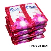 Shampoo Head & Shoulders Sachet 10 ml Suave Y Manejable Tira x 24 Unidades