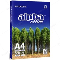 Papel Fotocopia A4 de 75 gr Paquete x 500 Hojas Alpha Office Hoja Bond