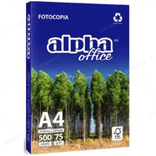 Papel Fotocopia A4 de 75 gr Paquete x 500 Hojas Alpha Office Hoja Bond