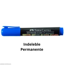 Plumon Indeleble Permanente Jumbo 23 Azul Faber Castell