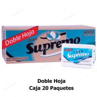 Caja Papel Interfoliado Supremo Doble Hoja x 20 Paquetes 23.5 x 23 cm