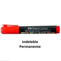 Plumon Indeleble Permanente Jumbo 23 Rojo Faber Castell