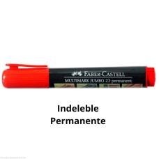 Plumon Indeleble Permanente Jumbo 23 Rojo Faber Castell