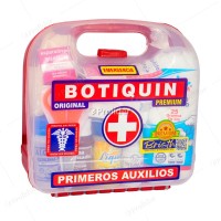 Botiquin de Primeros Auxilios de Plastico 21 x 25 cm con Implementos Basicos