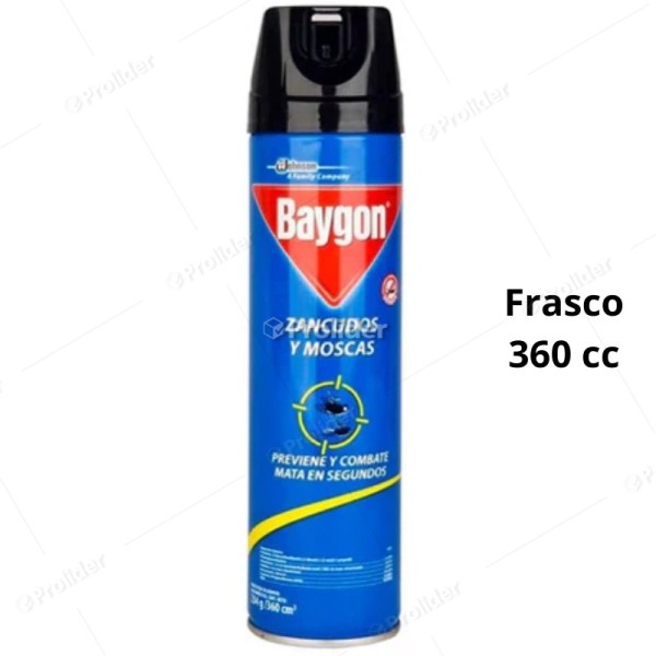 Insecticida En Spray Baygon Frasco 360 Cc (Azul) Moscas