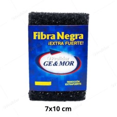 Esponja Fibra Negra Parrillera Ge & Mor Extrafuerte 7 x 10 cm