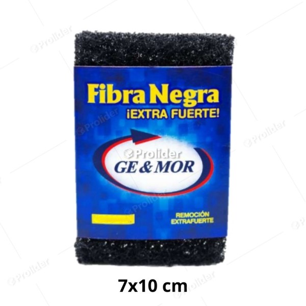 Esponja Fibra Negra Parrillera Ge & Mor Extrafuerte 7 x 10 cm