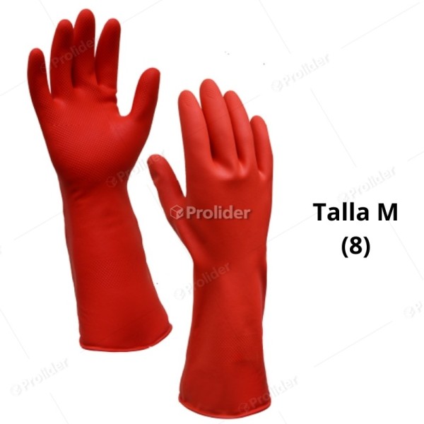 Guantes Domésticos Rojos Gloves Talla 8 (M)