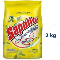 Detergente en Polvo Sapolio Bolsa 2 Kilos Limón (Amarillo)