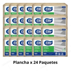 Servilletas Restaurante Ecologicas Elite Dobladas en 4 x 24 Paquete de 100 unidades (361704)