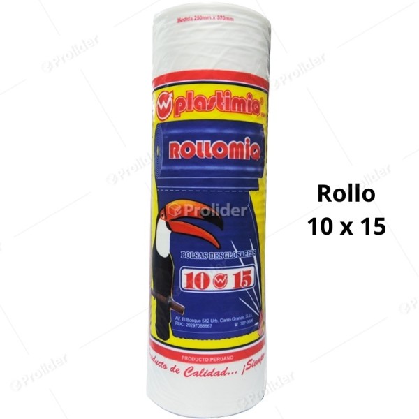 Bolsas Plásticas Transparentes en Rollo / 10 x 15 / 100 unidades