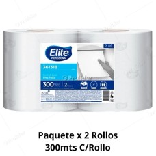 Papel Toalla Jumbo Elite Blanco 300 Metros Paquete x 2 Rollos