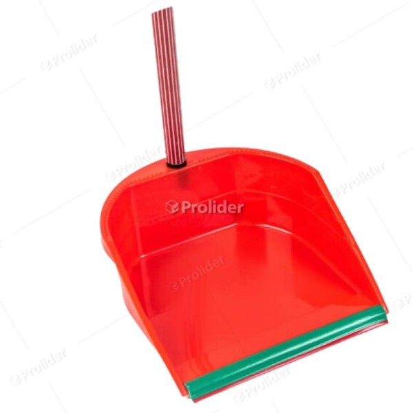 Recogedor Hude con Jebe Levanta Polvo Rojo