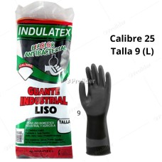Guantes Industriales Negros Indulatex Calibre 25 Talla 9