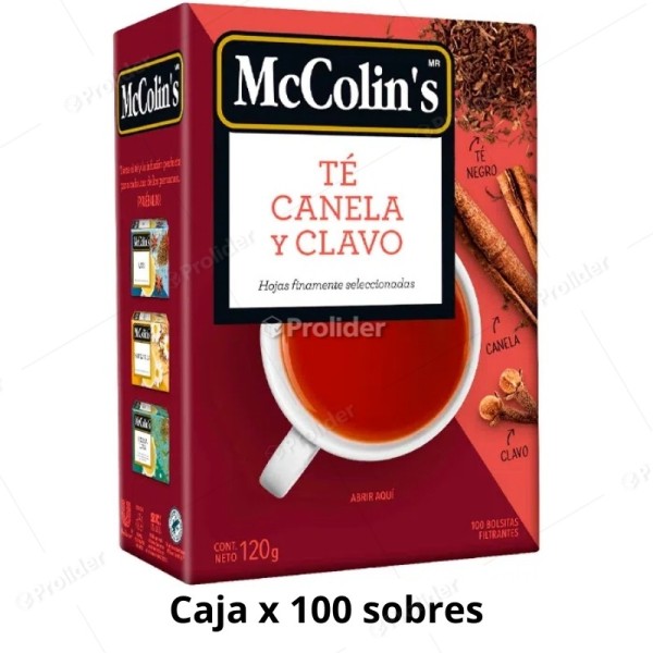Infusión McColins Té Caja x 100 unidades