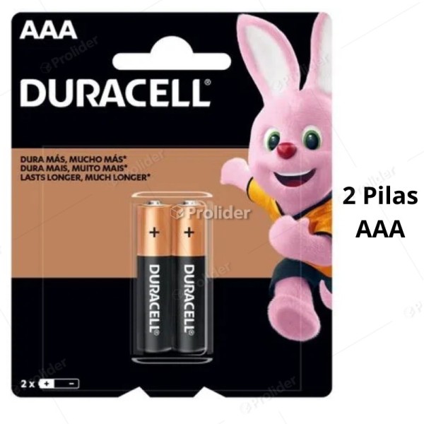 Pilas Duracell AAA Paquete x 2 unidades