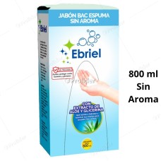 Jabón Espuma Ebriel Recarga Sachet 800 ml Sin Aroma
