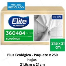 Paquete Papel Interfoliado Elite Plus Ecologico x 250 unidades
