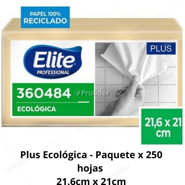 Paquete Papel Interfoliado Elite Plus Ecologico x 250 unidades