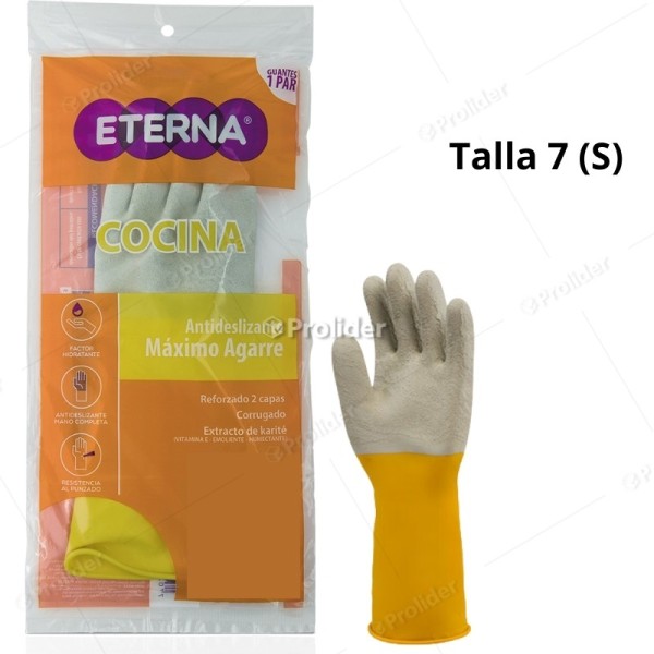 Guantes Corrugados Eterna Amarillos Talla 7 (S)