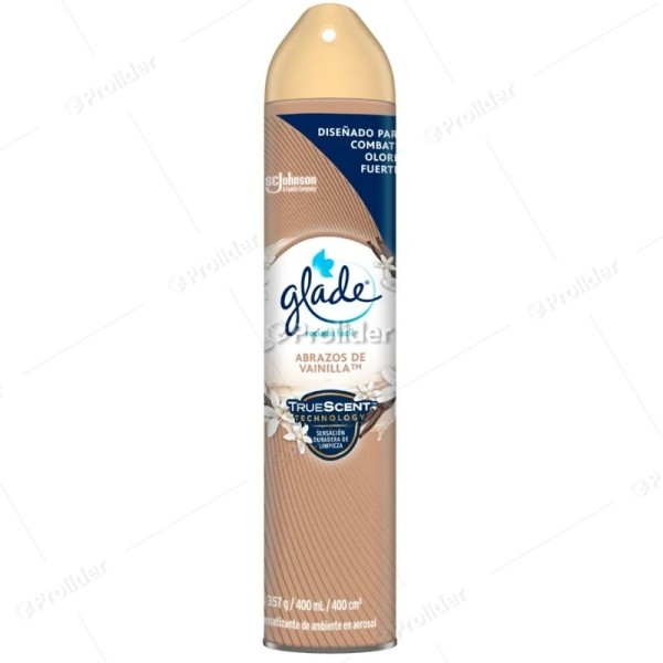 Ambientador En Spray Glade frasco 400 ml Abrazos de Vainilla