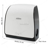 Dispensador Papel Toalla Jumbo Plástico Kimberly CLark Autocorte 305 Metros 30217684