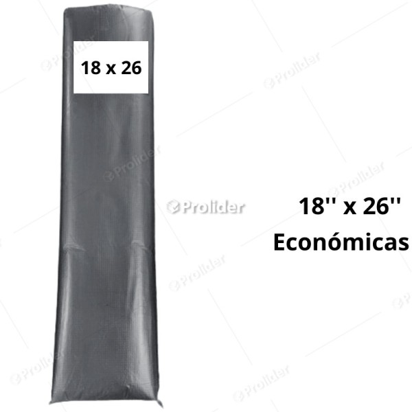 Bolsas Plásticas Negras económicas Termicas / 18 x 26 / 100 unidades
