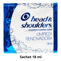 Shampoo Head & Shoulders Sachet 18 ml Limpieza Renovadora
