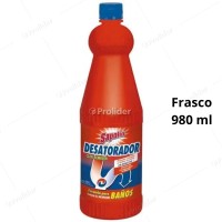 Desatorador Sapolio Frasco 980 ml Baño (Rojo)