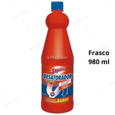 Desatorador Sapolio Frasco 980 ml Baño (Rojo)