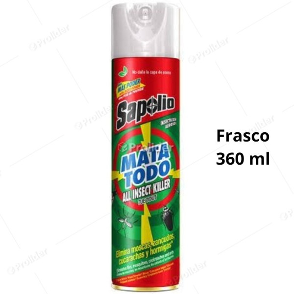 Insecticida En Spray Sapolio Frasco 360 ml Matatodo