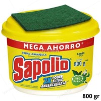 Lavavajilla En Pasta Sapolio Limón Pote 800 gr