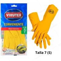 Guantes Domésticos Virutex Conveniente Talla 7 (S) Amarillo