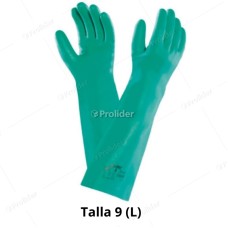 Par de Guantes Nitrilo Verde Semi Industrial Solvex 18 Pulgadas 37-185 Talla L