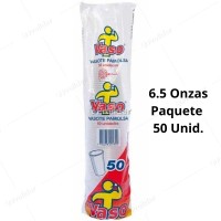 Vasos Plásticos Descartables Transparentes 6.5 Onzas Paquete x 50 unidades