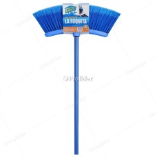 Escoba de Plástico La Foquita Ancho 38 cm Azul Fibra Italiana
