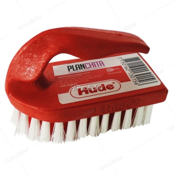 Escobilla de Plástico Hude Planchita con Asa Roja