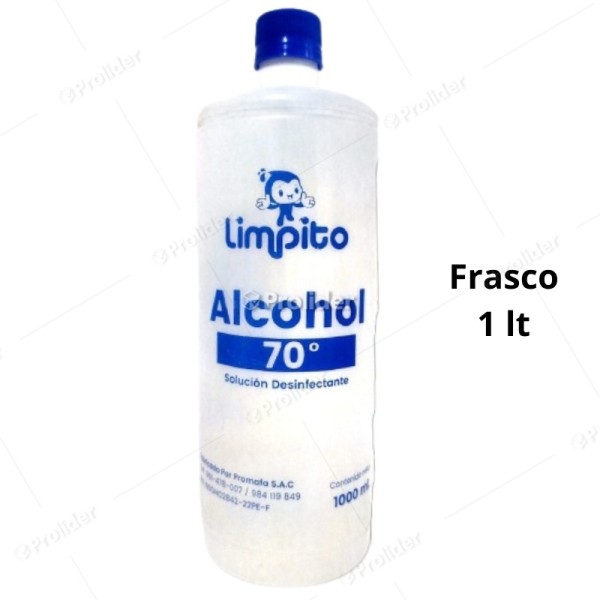Alcohol 70° Limpito Frasco 1 Litro