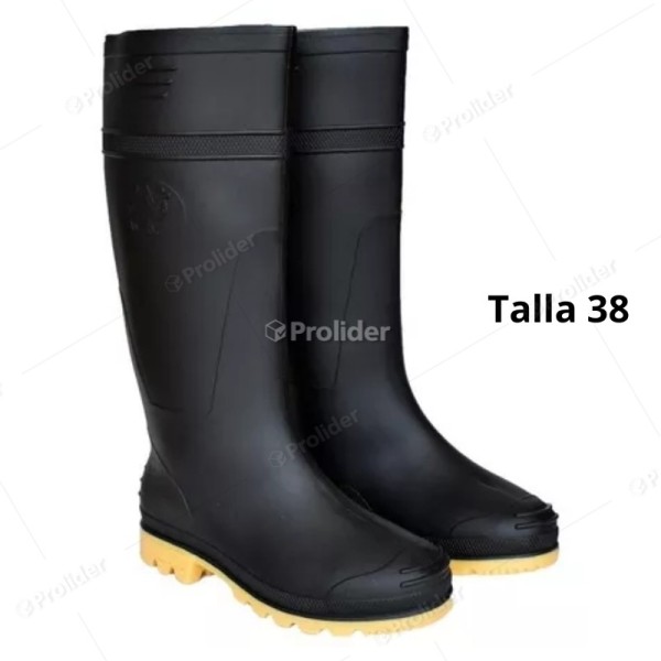 Botas de Jebe Negras Talla 38
