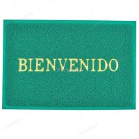 Felpudo para piso con Letras Bienvenido 60 cm x 40 cm Verde